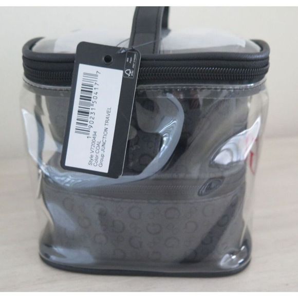 Guess V7200494 Black Gray Coal 4-Piece Cosmetic Junction Travel Bag Set $88+ - Picture 3 of 7